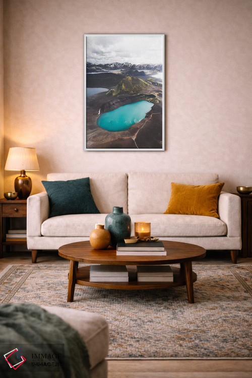 تابلو دکوراتیو آبی فلات اثر جو شاتر - D3W