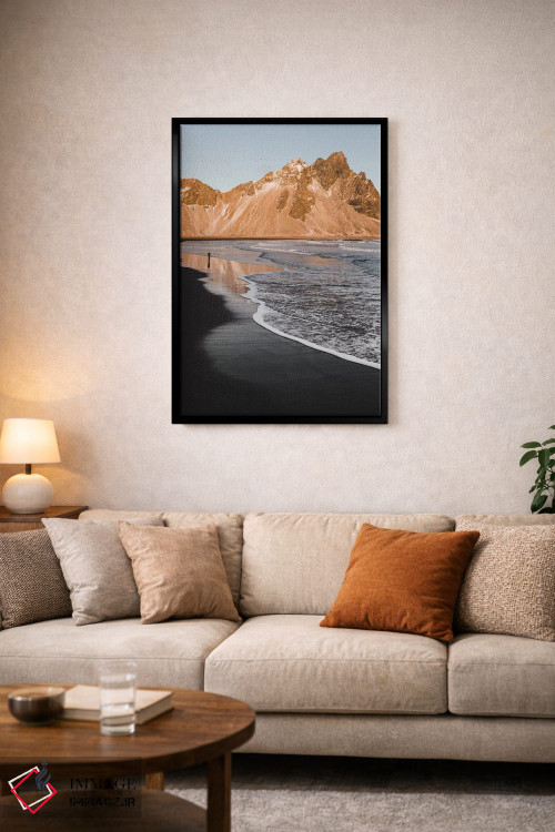 تابلو دکوراتیو ساحل طلایی اثر جو شاتر - D3B