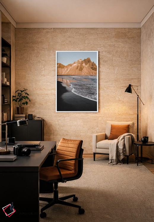 تابلو دکوراتیو ساحل طلایی اثر جو شاتر - D5W