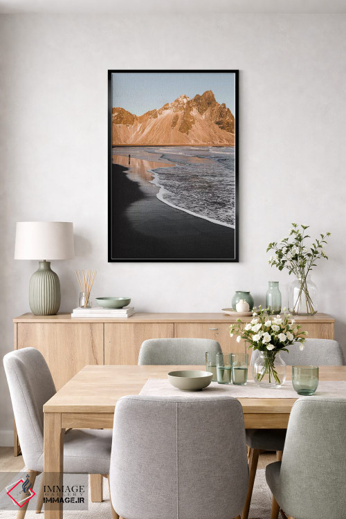 تابلو دکوراتیو ساحل طلایی اثر جو شاتر - D6B