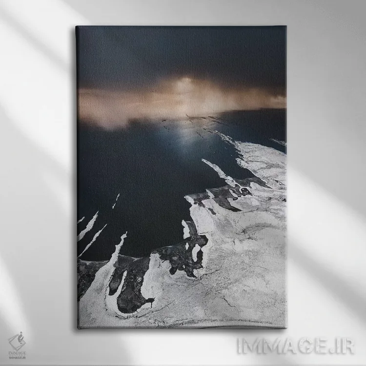 تابلو دکوراتیو تیغ های پوشیده از برف اثر جو شاتر - نمای روبهرو روی دیوار