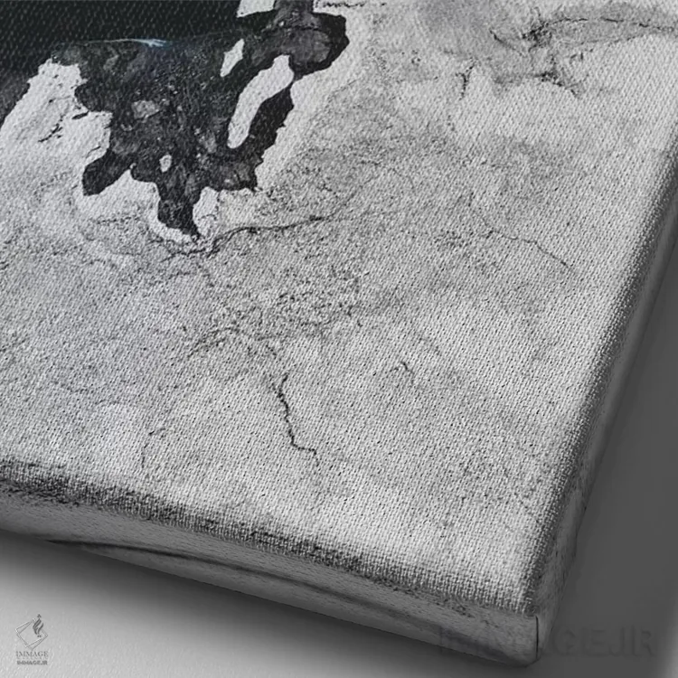 تابلو دکوراتیو تیغ های پوشیده از برف اثر جو شاتر - نمای نزدیک بافت بوم