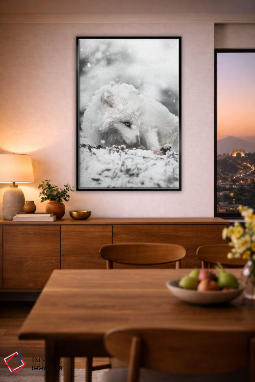 تابلو دکوراتیو تنقل خوردن در برف اثر جو شاتر - D3B