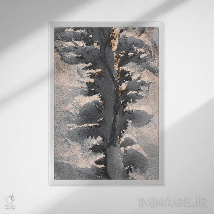 تابلو دکوراتیو عمل آب ۱ اثر جو شاتر - نمای قابدار سفید