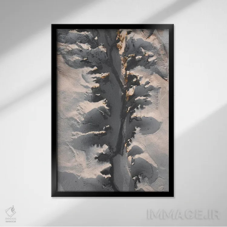 تابلو دکوراتیو عمل آب ۱ اثر جو شاتر - نمای قابدار مشکی