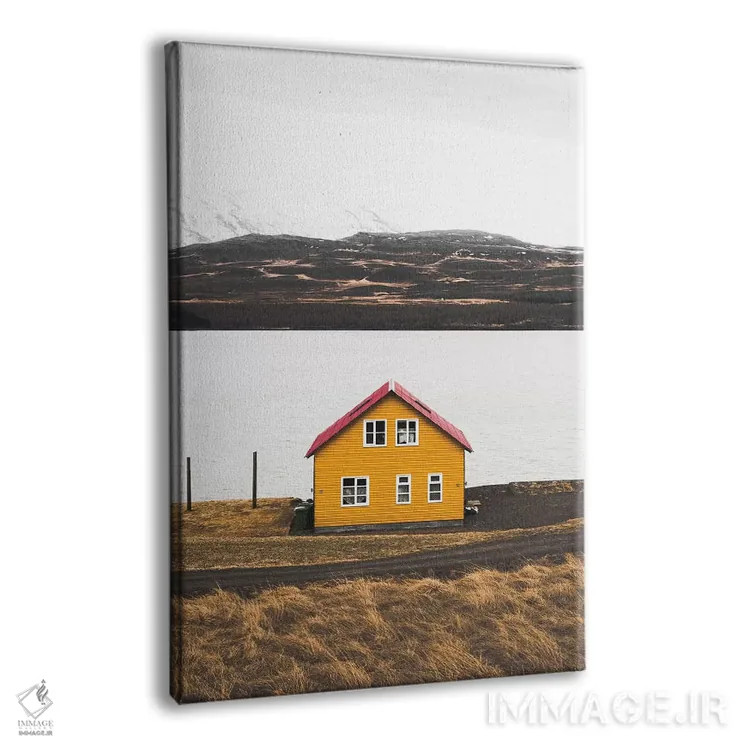 تابلو دکوراتیو خانه زرد اثر جو شاتر - نمای پرسپکتیو محصول