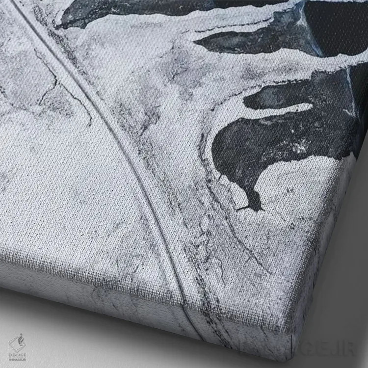 تابلو دکوراتیو جاده به شمال اثر جو شاتر - نمای نزدیک بافت بوم