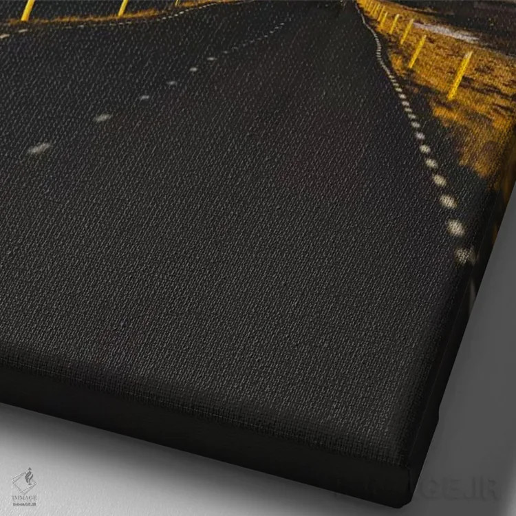 تابلو دکوراتیو جاده پیش رو اثر جو شاتر - نمای نزدیک بافت بوم