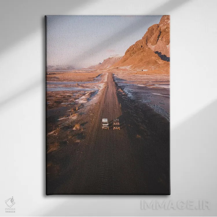 تابلو دکوراتیو دو نفر برای جاده اثر جو شاتر - نمای روبهرو روی دیوار