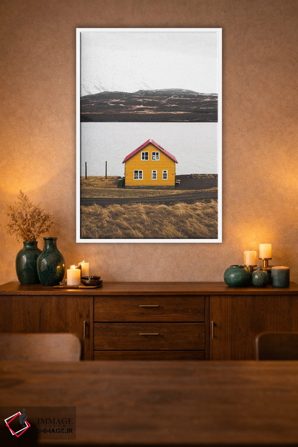 تابلو دکوراتیو خانه زرد اثر جو شاتر - D2W