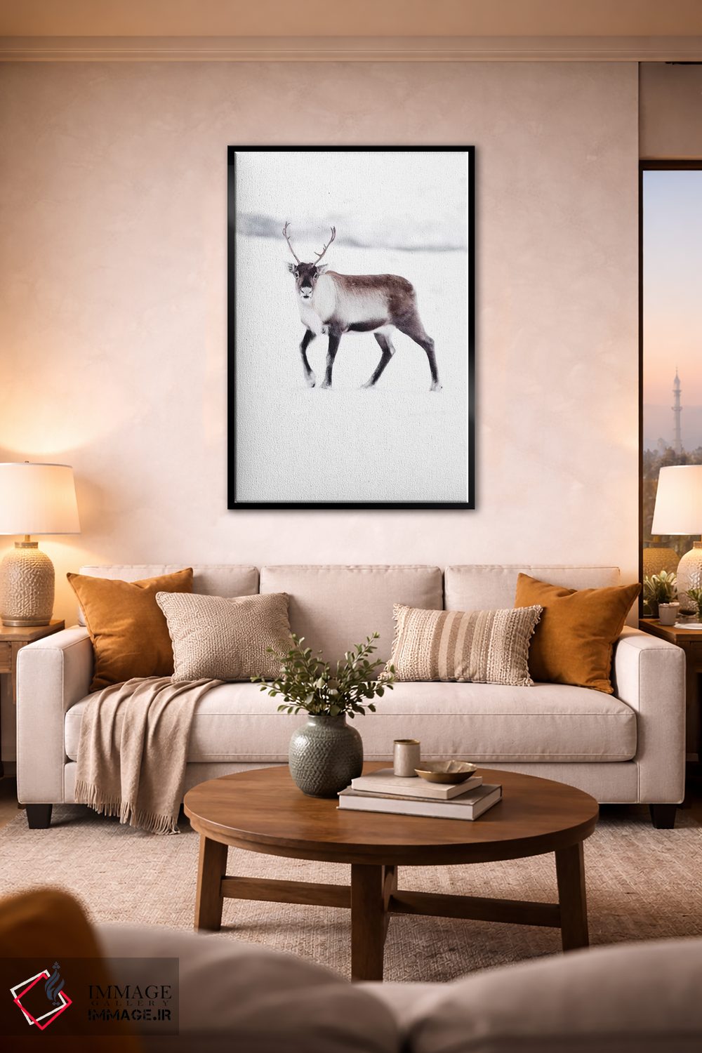 تابلو دکوراتیو گوزن شمالی قطبی اثر جو شاتر - D2B