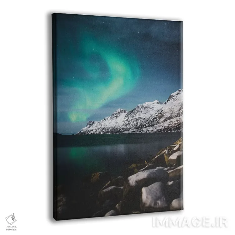 تابلو دکوراتیو شفق قطبی زمستانی اثر جو شاتر - نمای پرسپکتیو محصول