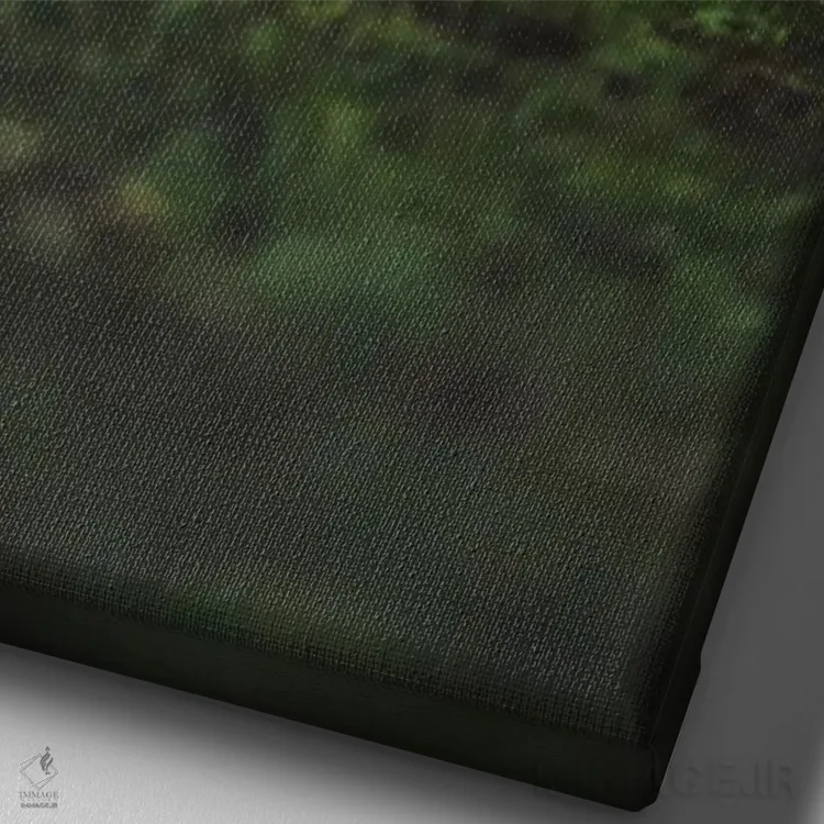 تابلو دکوراتیو خرگوش خیس اثر جو شاتر - نمای نزدیک بافت بوم