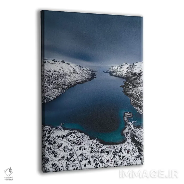 تابلو دکوراتیو فیورد زمستانی اثر جو شاتر - نمای پرسپکتیو محصول