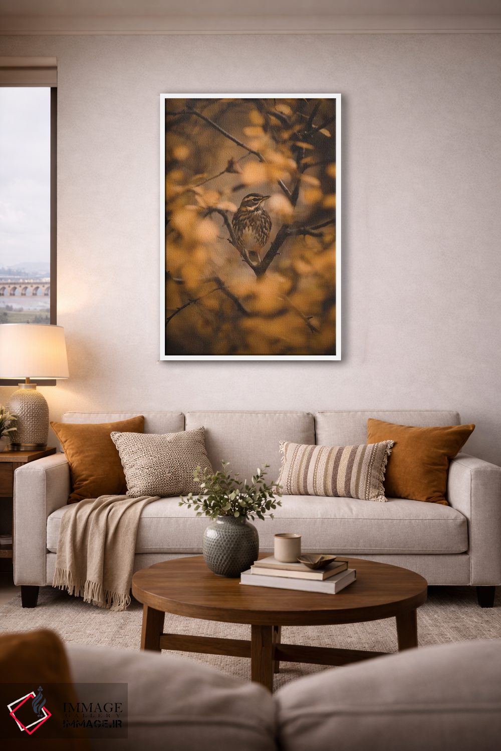 تابلو دکوراتیو صداها در برگ ها اثر جو شاتر - D3W