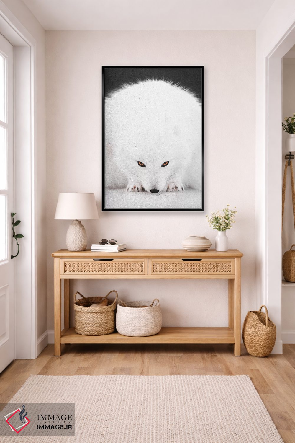تابلو دکوراتیو روباه سفید ۱ اثر جو شاتر - D5B