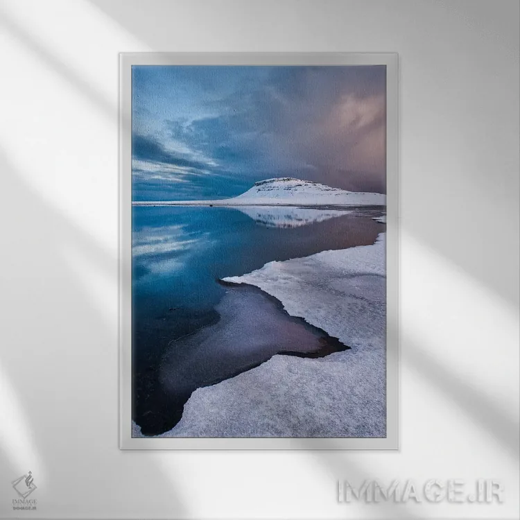 تابلو دکوراتیو خطوط سفید اثر جو شاتر - نمای قابدار سفید