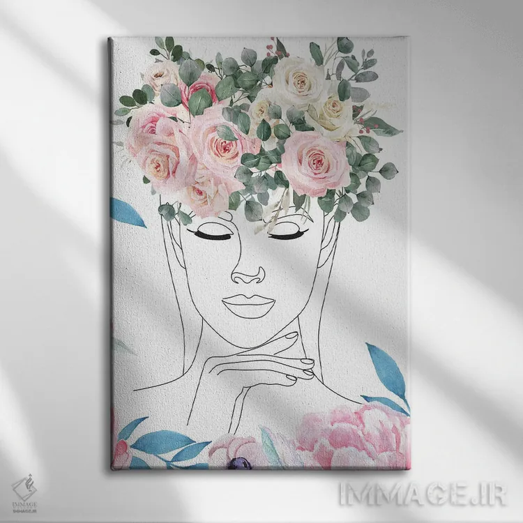 تابلو مینیمال زیبایی گل ها اثر جسی کیث - نمای روبهرو روی دیوار