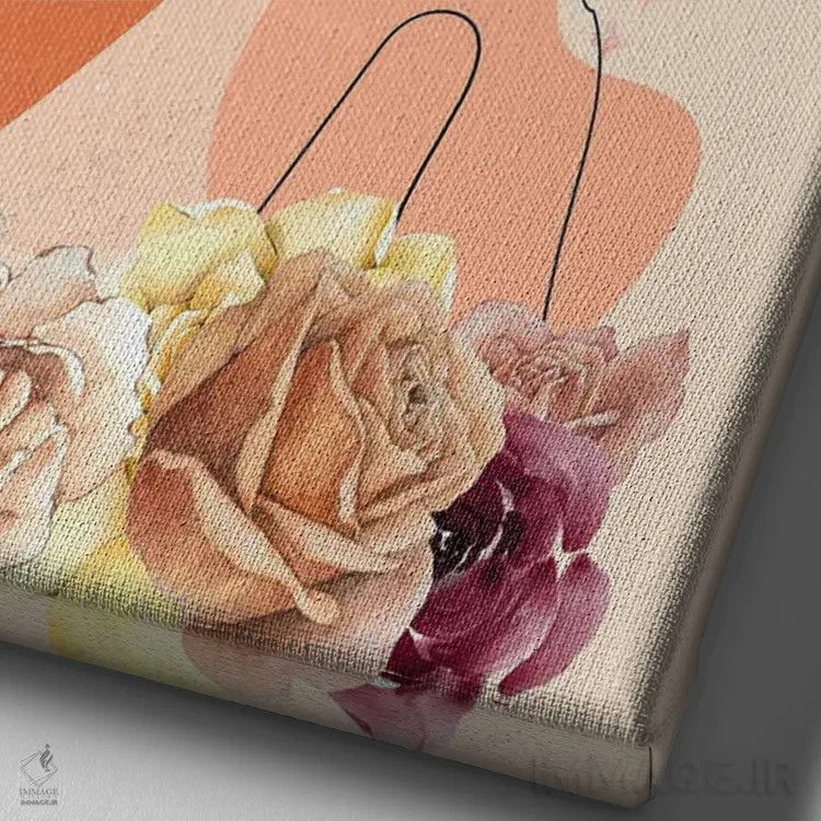 تابلو مینیمال جاه طلبی گل ها ۱ اثر جسی کیث - نمای نزدیک بافت بوم