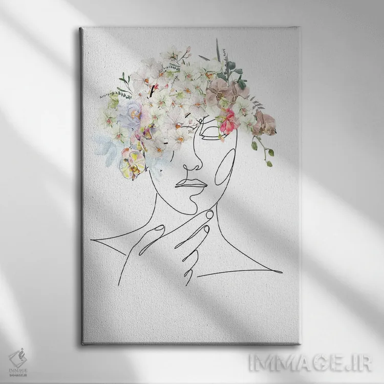 تابلو مینیمال روح گل ها اثر جسی کیث - نمای روبهرو روی دیوار