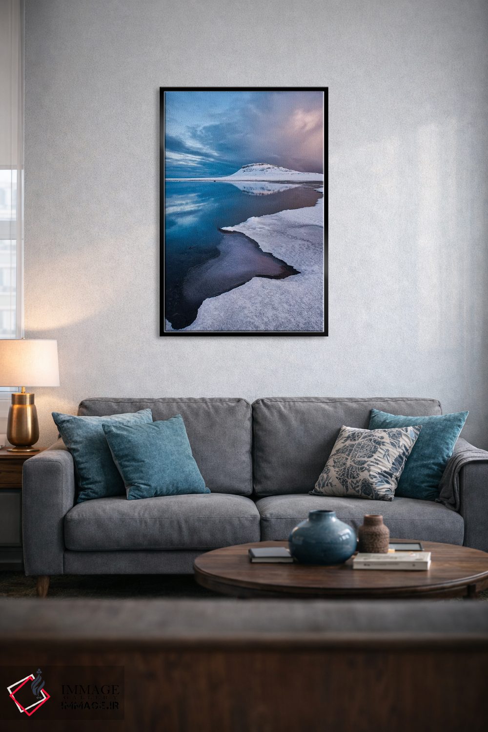 تابلو دکوراتیو خطوط سفید اثر جو شاتر - D6B