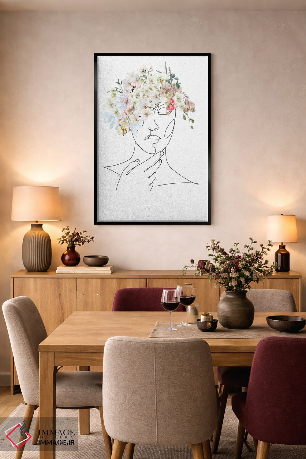 تابلو مینیمال روح گل ها اثر جسی کیث - D5B