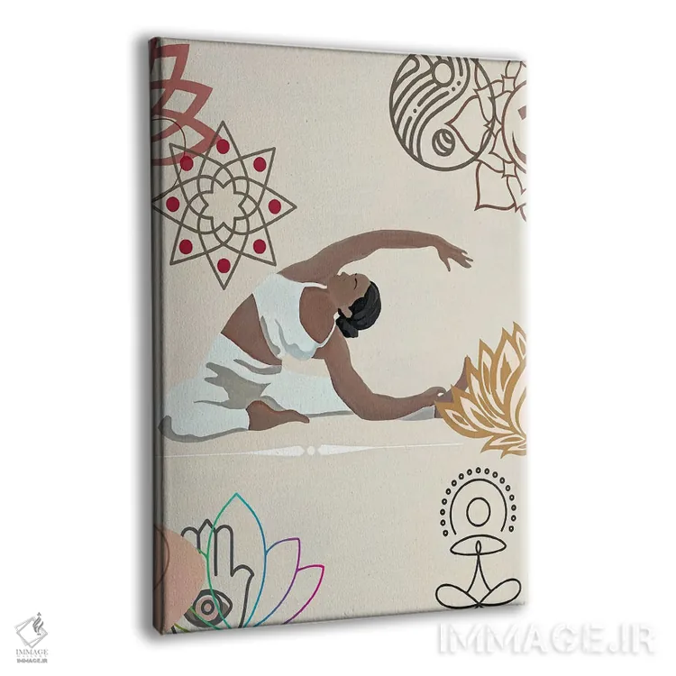 تابلو مینیمال حرکت یوگا ۲ اثر جسی کیث - نمای پرسپکتیو محصول