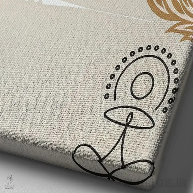 تابلو مینیمال حرکت یوگا ۲ اثر جسی کیث - نمای نزدیک بافت بوم