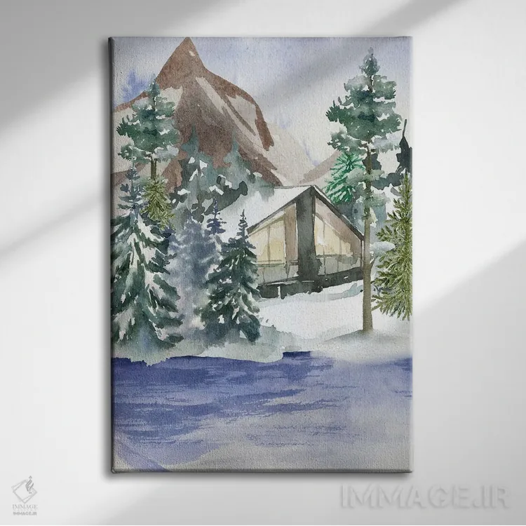 تابلو دکوراتیو کلبه پنهان ۱ اثر جسی کیث - نمای روبهرو روی دیوار