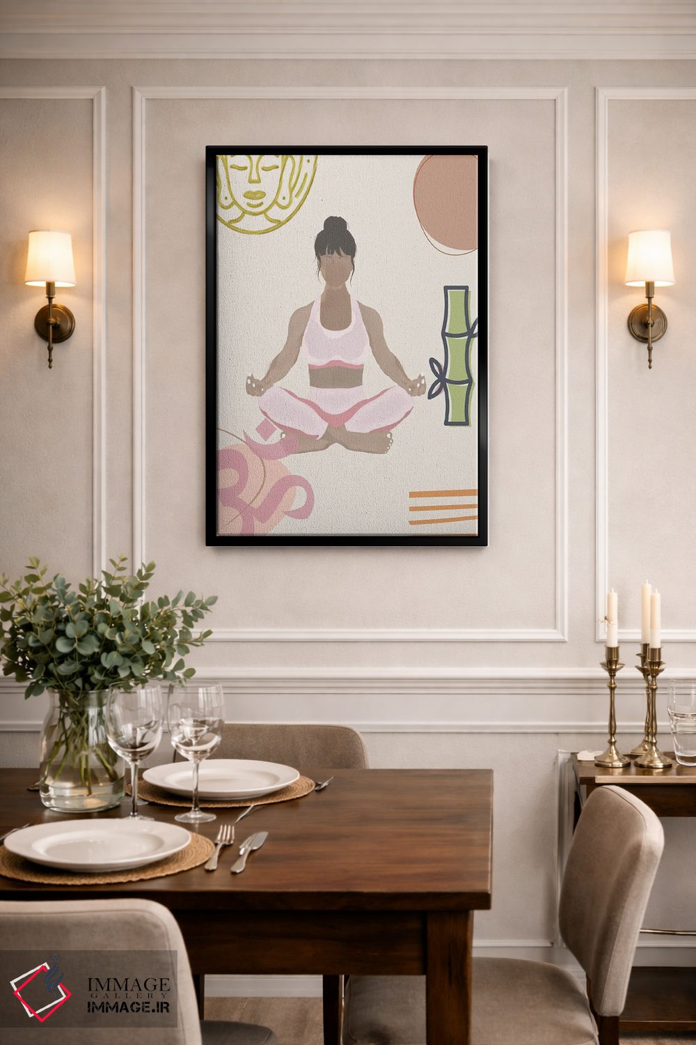 تابلو مینیمال حرکت یوگا ۱ اثر جسی کیث - D2B