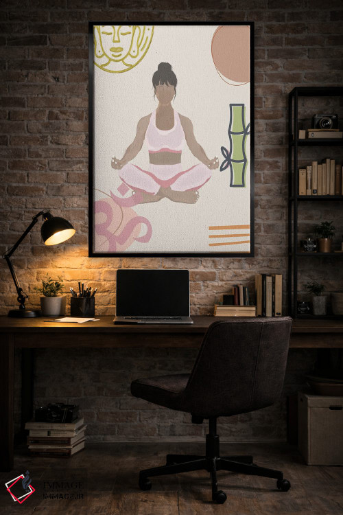 تابلو مینیمال حرکت یوگا ۱ اثر جسی کیث - D4B