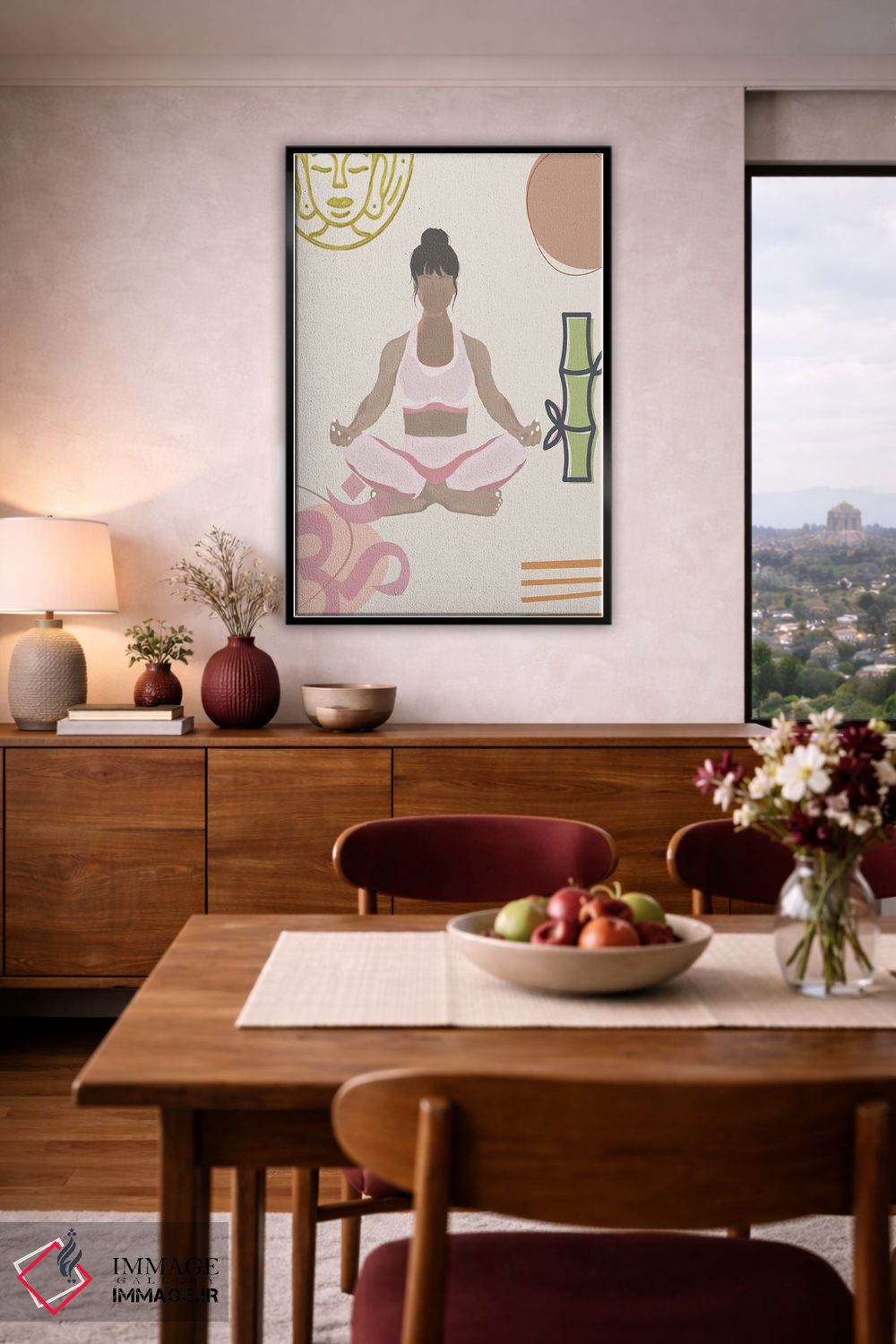 تابلو مینیمال حرکت یوگا ۱ اثر جسی کیث - D5B