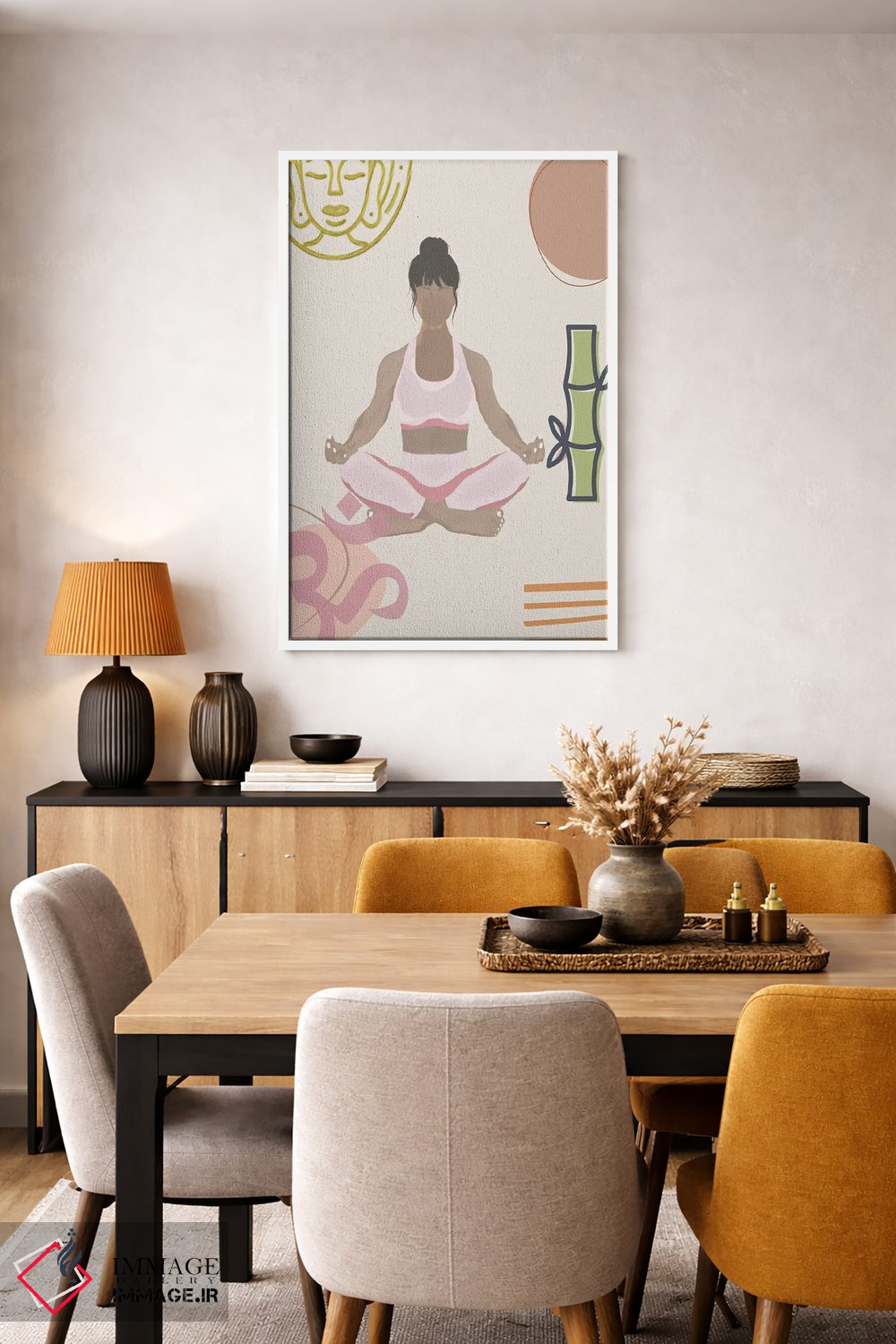 تابلو مینیمال حرکت یوگا ۱ اثر جسی کیث - D6W