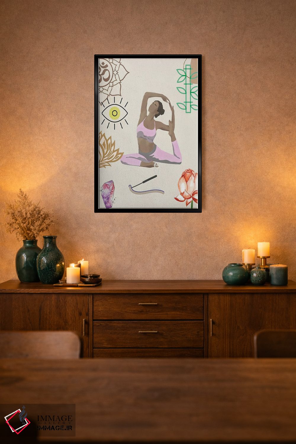 تابلو مینیمال حرکت یوگا ۴ اثر جسی کیث - D1B