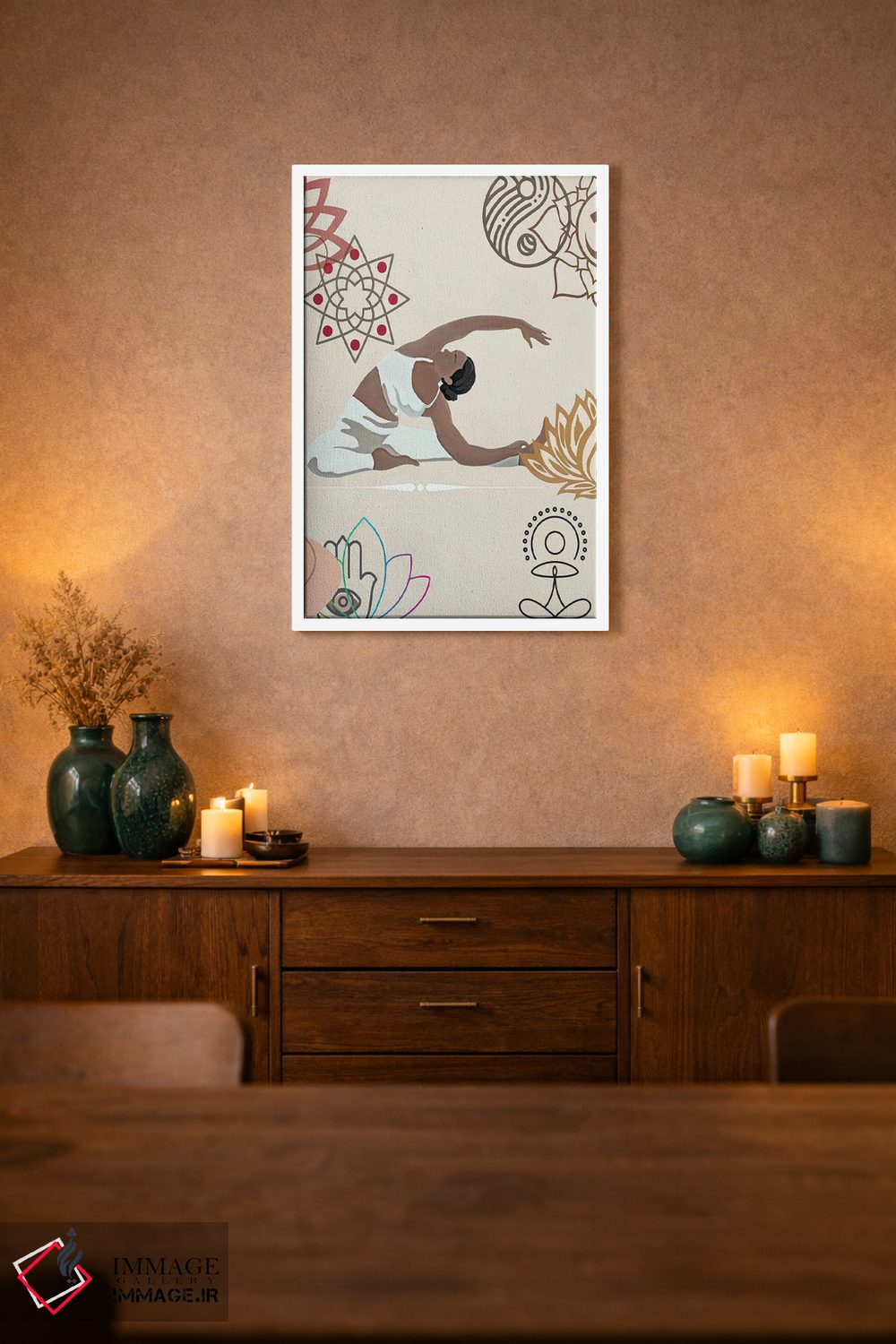 تابلو مینیمال حرکت یوگا ۲ اثر جسی کیث - D1W