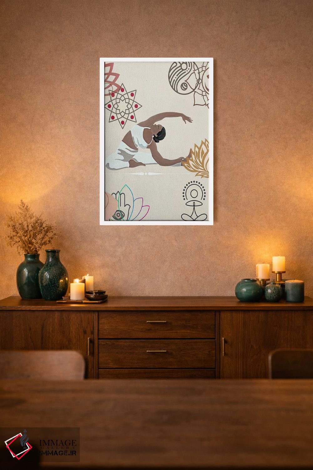 تابلو مینیمال حرکت یوگا ۲ اثر جسی کیث - D2W