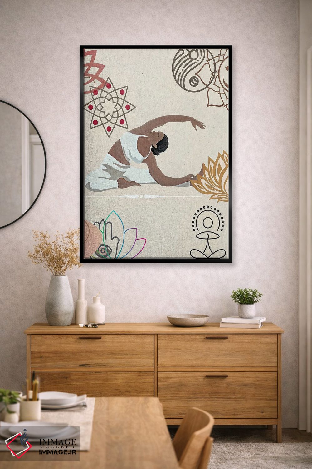 تابلو مینیمال حرکت یوگا ۲ اثر جسی کیث - D3B