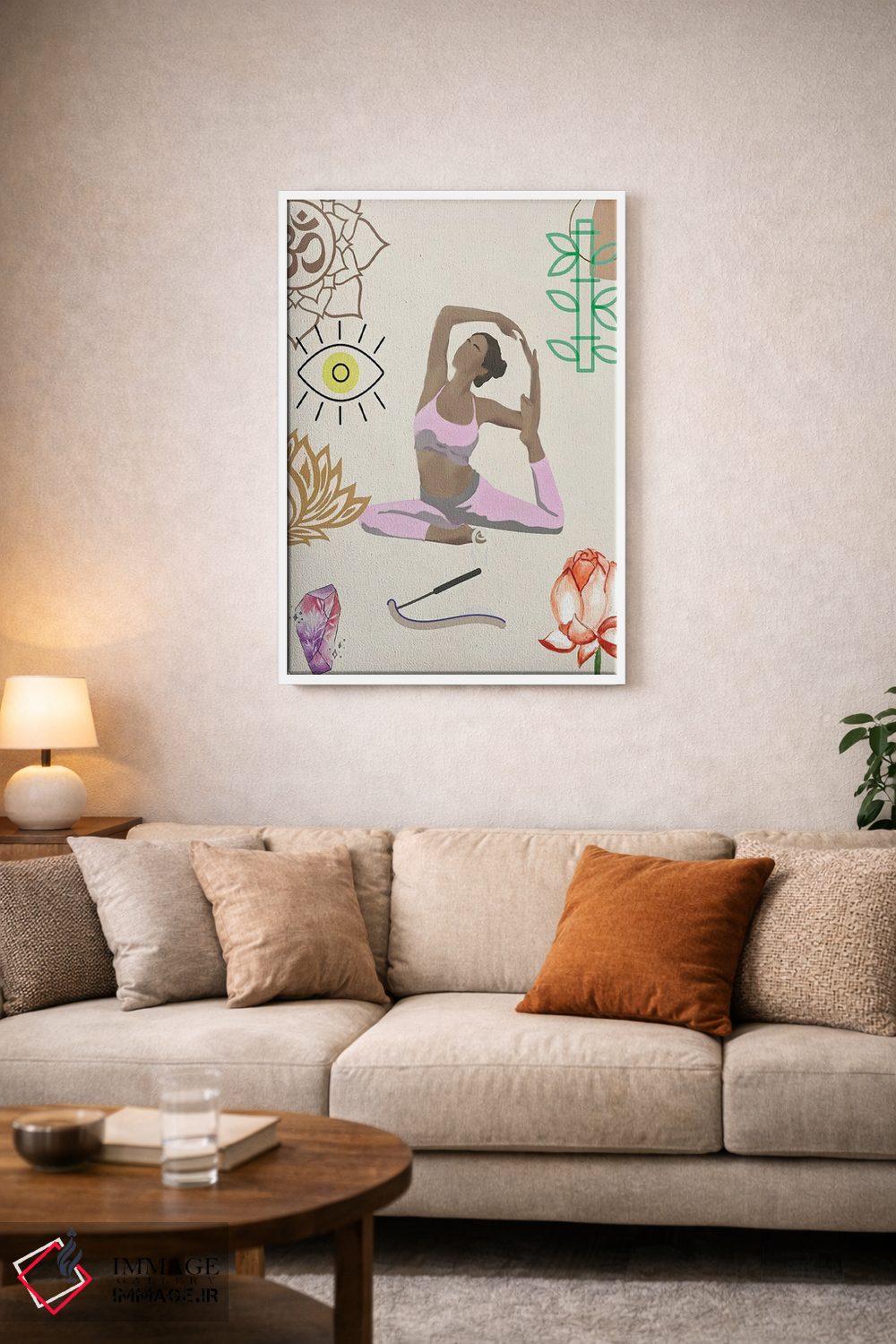 تابلو مینیمال حرکت یوگا ۴ اثر جسی کیث - D3W