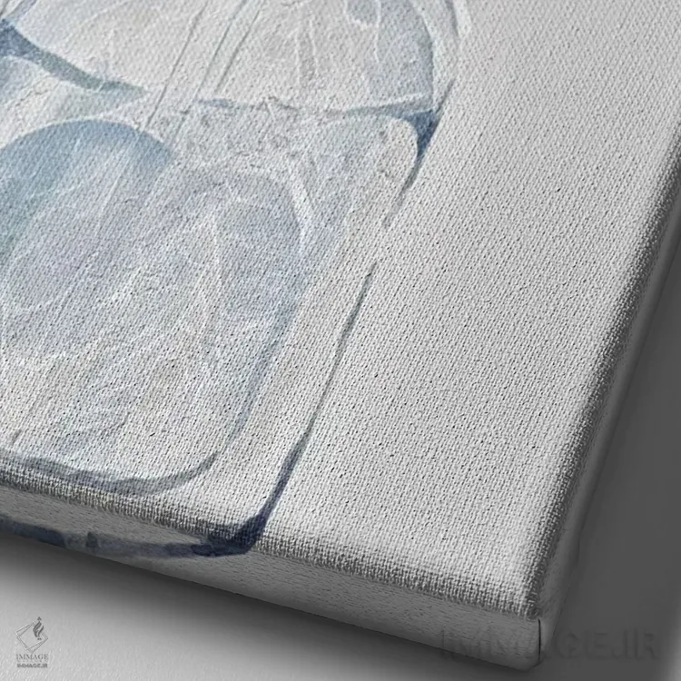 تابلو دکوراتیو خطوط گل آبرنگی اثر جسی کیث - نمای نزدیک بافت بوم