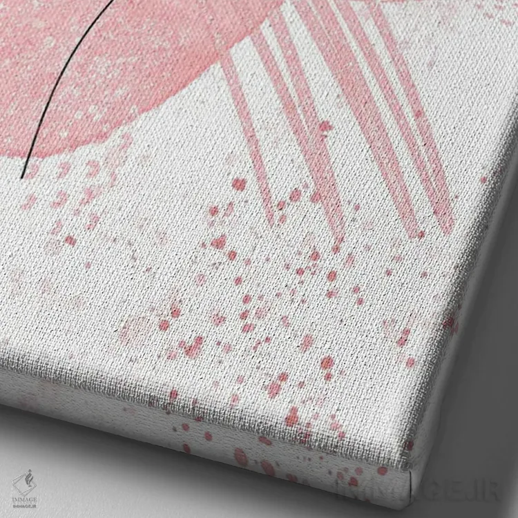 تابلو مینیمال رشد زیبا ۱ اثر جسی کیث - نمای نزدیک بافت بوم