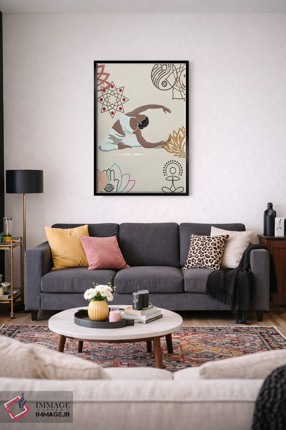 تابلو مینیمال حرکت یوگا ۲ اثر جسی کیث - D5B