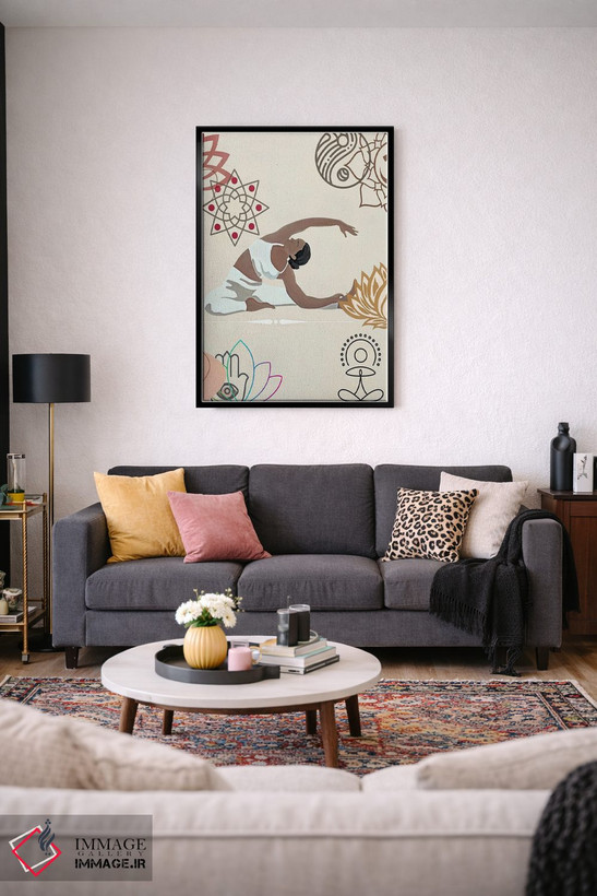 تابلو مینیمال حرکت یوگا ۲ اثر جسی کیث - D5B