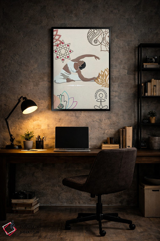 تابلو مینیمال حرکت یوگا ۲ اثر جسی کیث - D6B