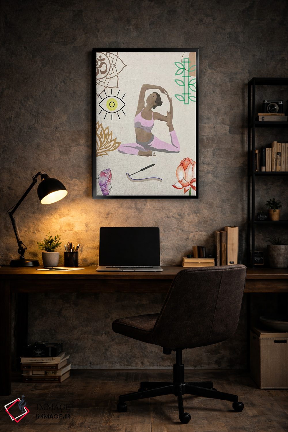 تابلو مینیمال حرکت یوگا ۴ اثر جسی کیث - D6B