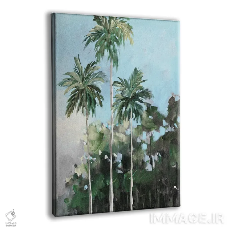 تابلو دکوراتیو نخل ها در ساحل اثر جین اسلیوکا - نمای پرسپکتیو محصول