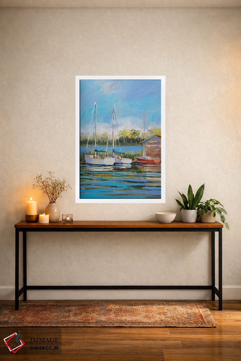 تابلو دکوراتیو قایق ها اثر جین اسلیوکا - D3W