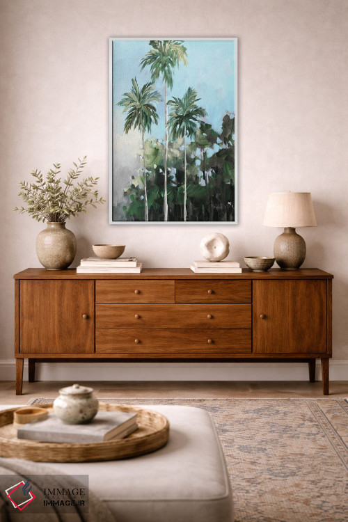 تابلو دکوراتیو نخل ها در ساحل اثر جین اسلیوکا - D1W