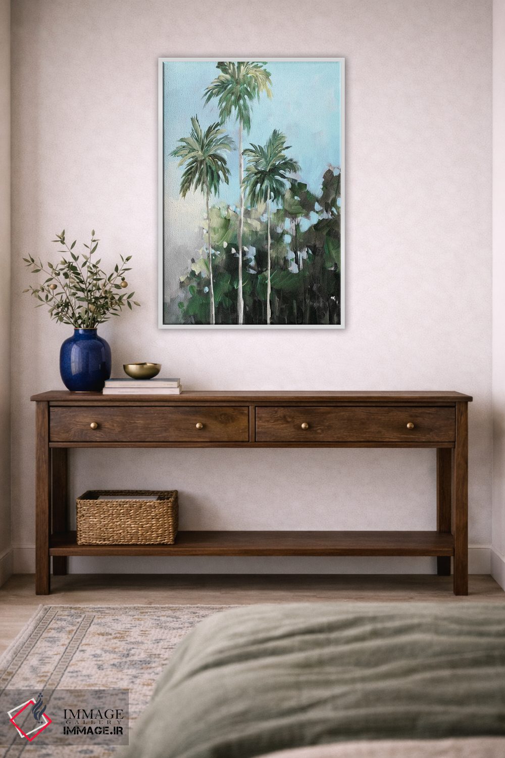 تابلو دکوراتیو نخل ها در ساحل اثر جین اسلیوکا - D2W