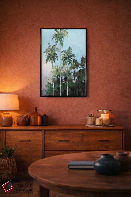 تابلو دکوراتیو نخل ها در ساحل اثر جین اسلیوکا - D5B