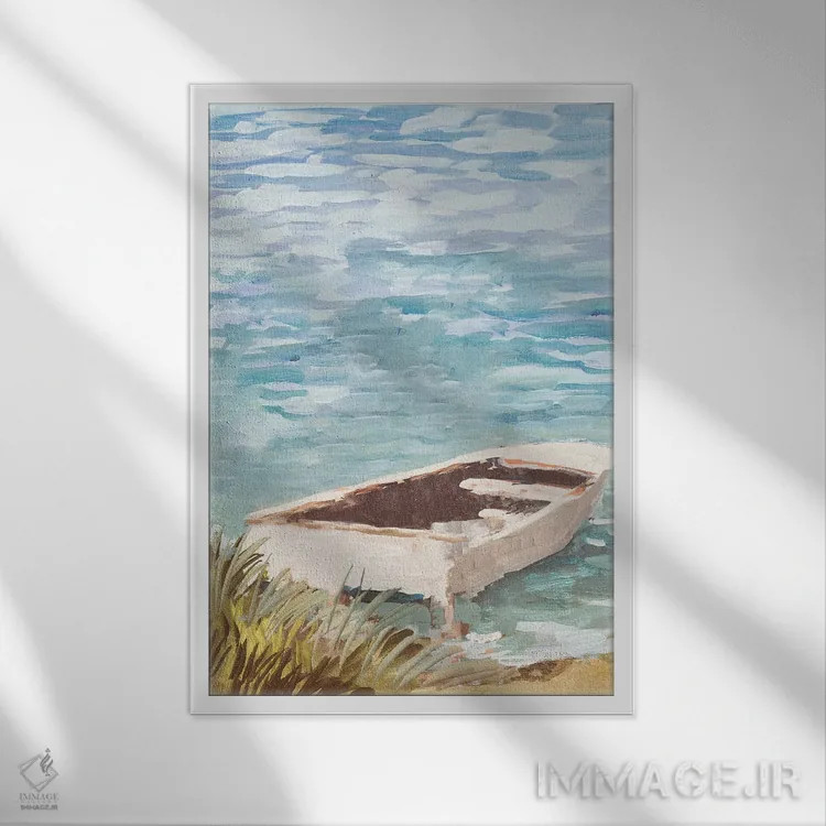 تابلو دکوراتیو یک روز در خور اثر جین اسلیوکا - نمای قابدار سفید